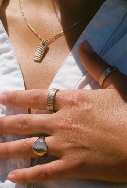 Round Signet 9k Gold